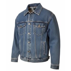 Vintage Y2k FUBU Mens Denim Jacket Size XL Hip Hop Streetwear Logo Cotton